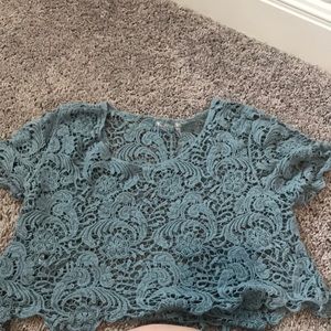 Blue lace T-shirt
